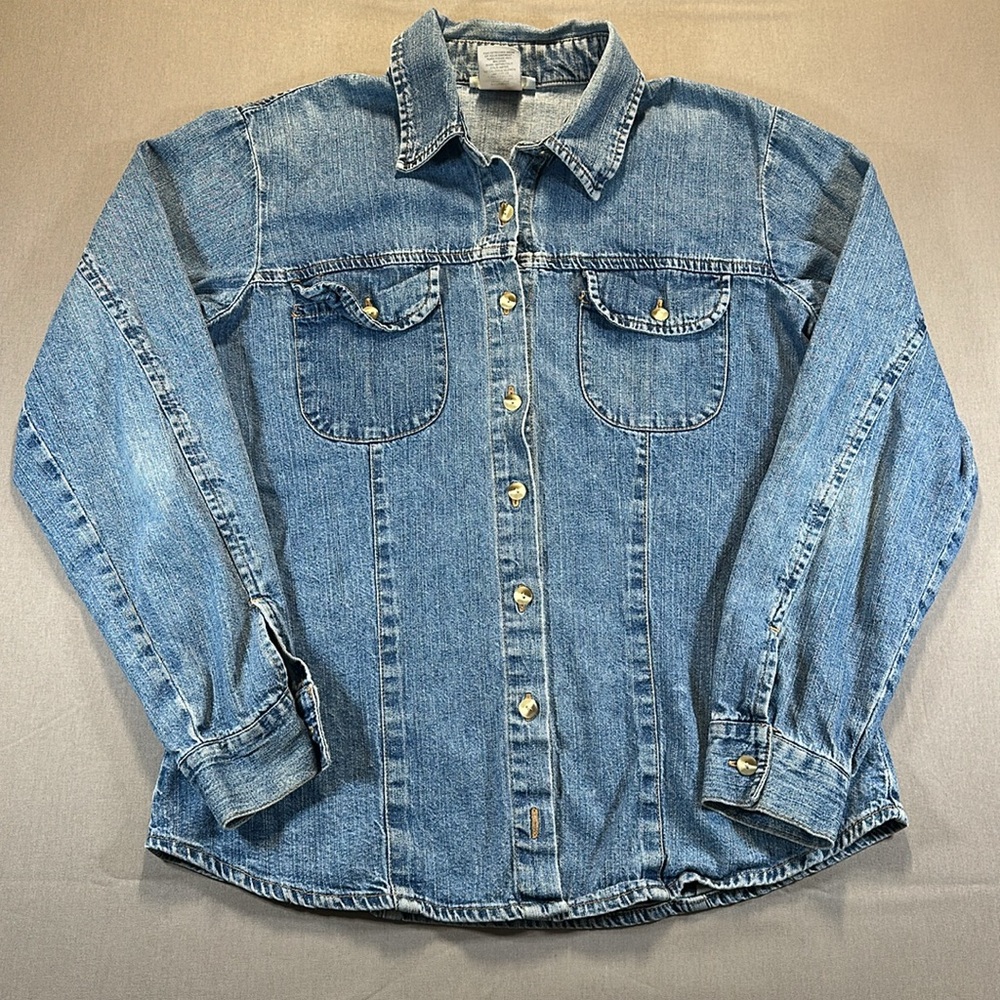 Women's Denim Button-Down Shirt - Blue